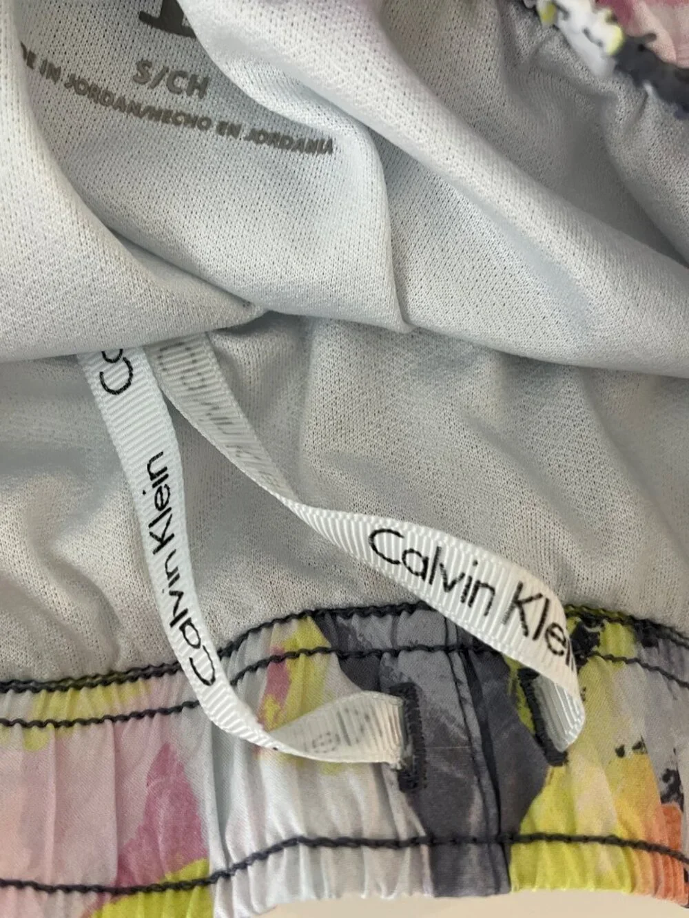 Calvin Klein Women's Small Running Shorts Gray White Lined Athletic Gym